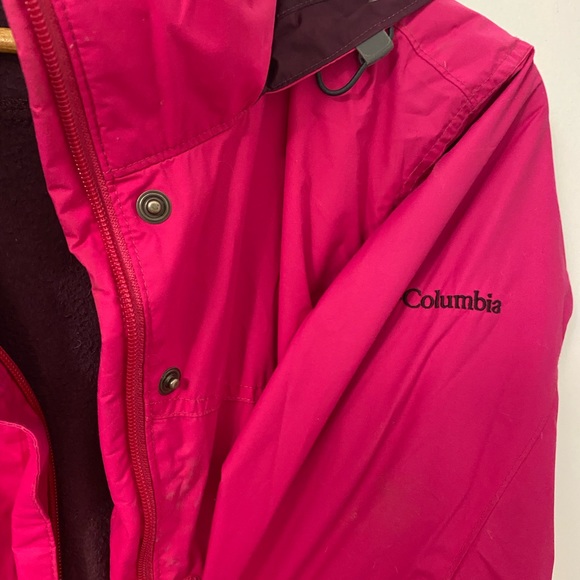Columbia pink jacket double layer shell and warm layer - Picture 3 of 4